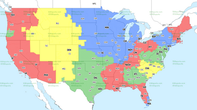 NFL Week 12 TV broadcast maps
