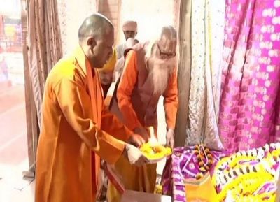 UP CM Yogi Offers Prayers At Ram Temple, Chairs Meeting Over Development Works