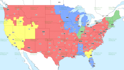 NFL Week 12 TV coverage maps