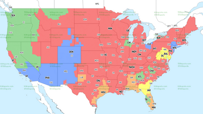 NFL Week 12 TV coverage maps