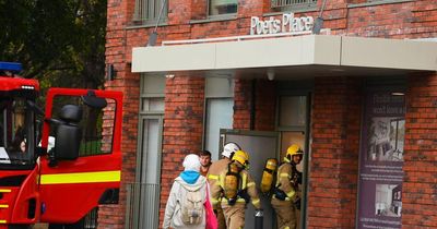 Students evacuated after apartment block fire