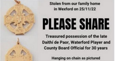 Family appeal for help after All-Ireland medal stolen from home