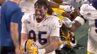 Pitt Player Shocks Teammates By Smashing His Head With Helmet