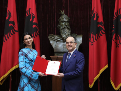 Pop sensation Dua Lipa has been granted Albanian citizenship