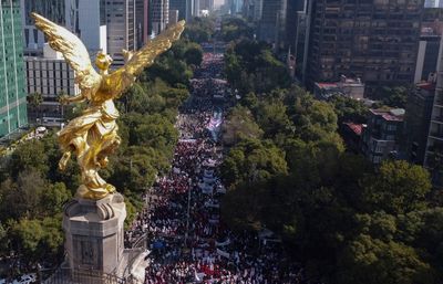 Mexico's López Obrador leads massive pro-government march