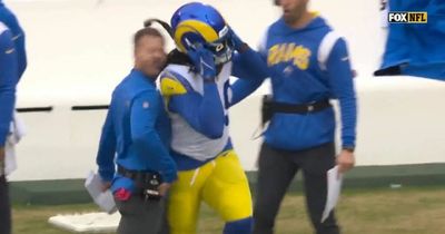 LA Rams head coach Sean McVay taken out by his own player in freak sideline accident