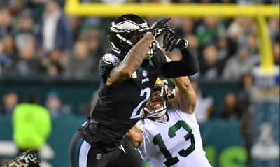 Eagles’ Darius Slay channels World Cup with header deflection, Josiah Scott interception