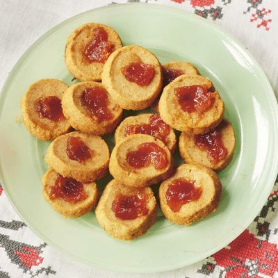Christmas cheese and quince shortbread recipe by Olia Hercules