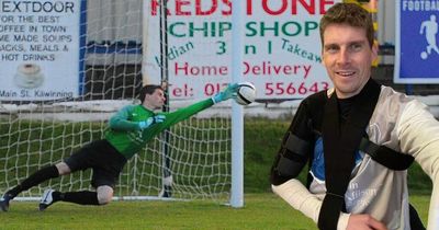 Scots football physio praised after nasty accident involving goalie sees Ayrshire clash abandoned