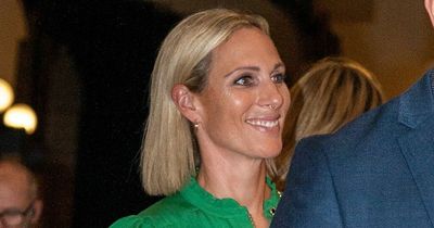 Zara Tindall stuns in green minidress as she supports Mike at I'm A Celeb wrap party