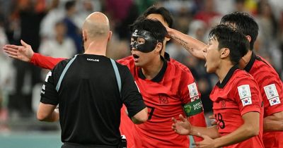 Son Heung-min angrily confronts Anthony Taylor after South Korea suffer World Cup defeat