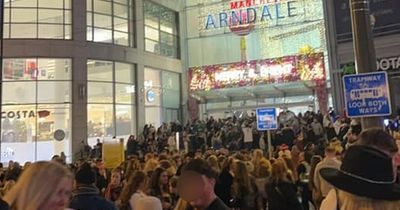 Police forced to break up crowds as 'hundreds' of youths cause chaos outside the Arndale