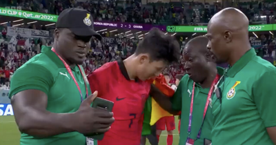 Ghana coach takes selfie with crying Son Heung-min after World Cup match