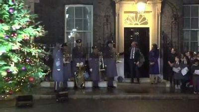 Watch: Rishi Sunak turns on Downing Street Christmas tree lights