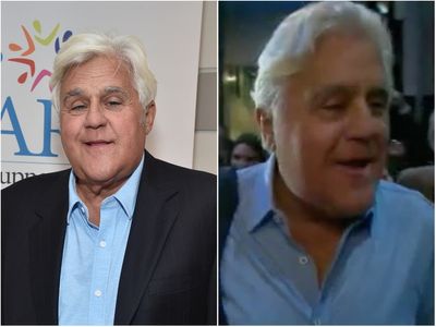 Jay Leno jokes he’s now a ‘roast comic’ as he returns to stage two weeks after suffering ‘serious burns’