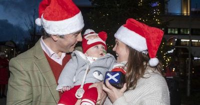 Edinburgh baby born weighing less than bag of sugar turns on Christmas lights at hospital