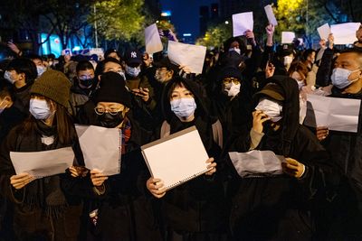Here's why protesters in China are holding up blank pieces of paper