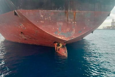 Stowaways found on a ship's rudder in Spain's Canary Islands