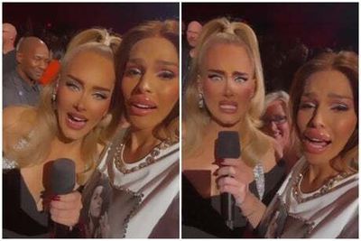 Adele confused after meeting a fan using strange filter filming her Las Vegas residency