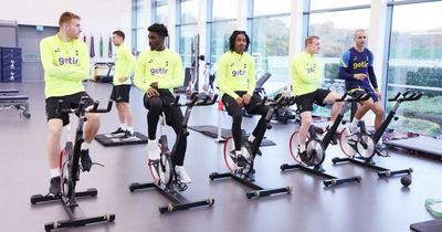 The Tottenham players training at Hotspur Way as loan man returns and nine youngsters involved