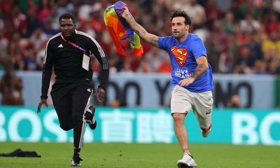 Protester who ran on to pitch banned by Qatar from World Cup matches