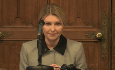 Ukraine’s first lady Olena Zelenska tells UK parliament: ‘Victory is not the only thing we need. We need justice’