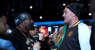 Tyson Fury and Derek Chisora shake hands on agreement ahead of trilogy fight