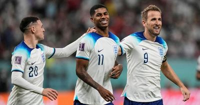 Who are England playing in the last 16 of the World Cup and when is it?