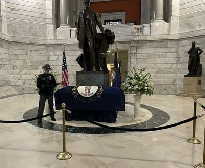 Kentuckians come to Frankfort to honor former Kentucky Governor John Y Brown