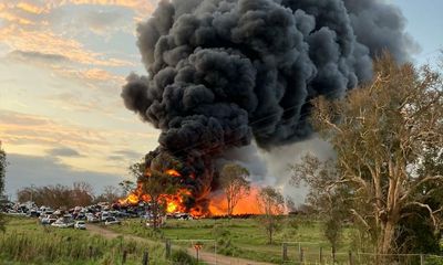 Police investigate massive fire that engulfed 1,500 cars in scrap yard north of Grafton