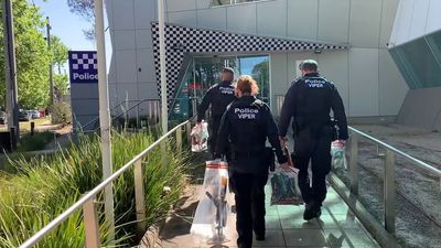 Police target Rebel bikies in early morning Melbourne, Bendigo raids seizing firearms, drugs