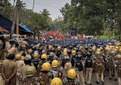 Hindu group hold rally for Adani port stalled by Indian fishing community