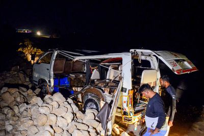 Bus plunges into ditch, killing 20 in flood-hit southern Pakistan