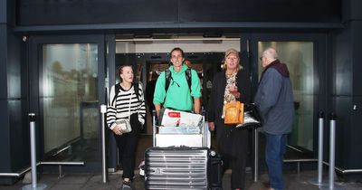 ITV I'm a Celebrity's Jill Scott all smiles as she arrives back at Manchester Airport after being crowned Queen of the Jungle