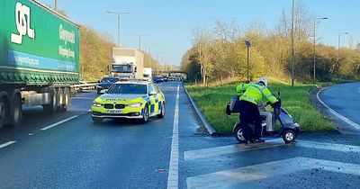 Pensioner on mobility scooter stopped by police on busy 70mph road