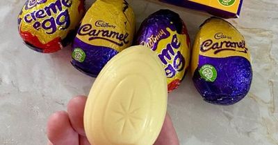 Shoppers made up as white chocolate Creme Eggs make a return