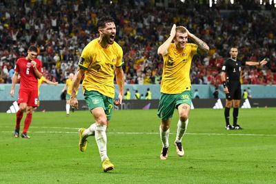 Australia stun Denmark to reach World Cup last 16 for first time in 16 years