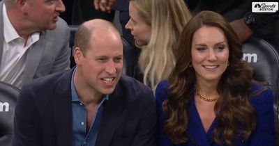 William and Kate bombarded with cheers of 'U-S-A' and some boos at basketball game