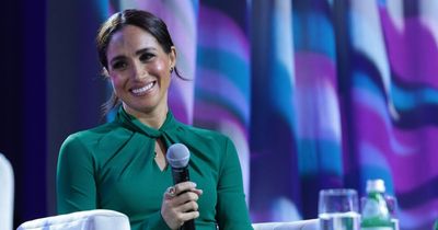 Meghan Markle pictured at 'Power of Women' event as Will and Kate land in US