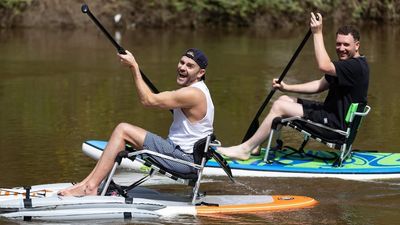 New sit paddleboards let people with a disability like Shane Hyrhorec enjoy water sports