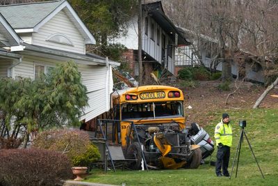 School bus crashes in New York suburb; injuries reported
