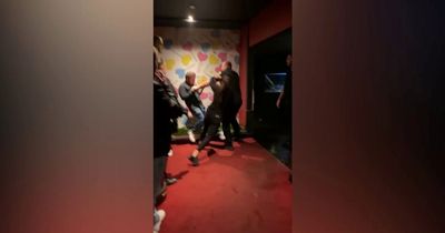 Shocking moment bouncer knocks Emmerdale actor Danny Miller to the ground outside bar