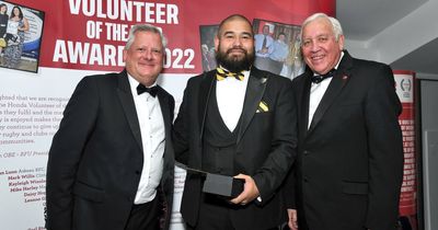 Didsbury rugby volunteer delivers message after receiving national recognition for his efforts