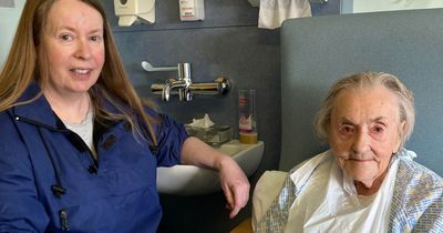 Frail dementia gran left with bloody head wound after hospital fall as family hit out