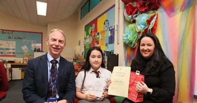 Hamilton schoolgirl wins Lanarkshire politician's Christmas card design competition