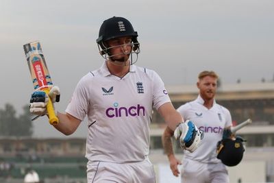 Harry Brook hits record-breaking over for England before Pakistan fightback