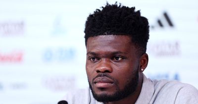 Arsenal's Thomas Partey responds to Luis Suarez penalty claim ahead of Ghana vs Uruguay clash