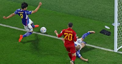 Why controversial Japan goal stood despite no part of the ball touching line vs Spain