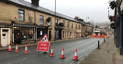 Main road through town closed off due to burst water main