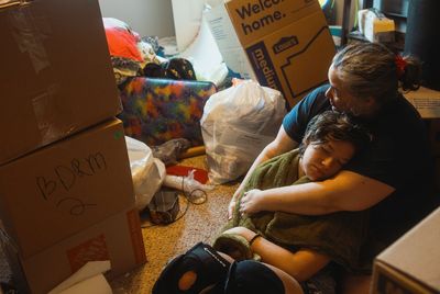 Photos: “We don’t feel safe here.” A transgender teen and their family flee Texas.